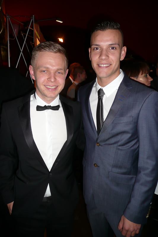 Dennis Lind sammen hans fætter Kevin Magnussen ved Danish Motorsport Awards. Dennis fik prisen Årets Talent og Kevin fik vandrepokalen Colding pokalen samt Höltzer pokalen
(Foto: Jan Kaiser)